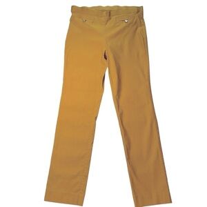 Anne Klein Women’s Casual Stretch Pants Size 31 X 28 Mustard Yellow High Rise